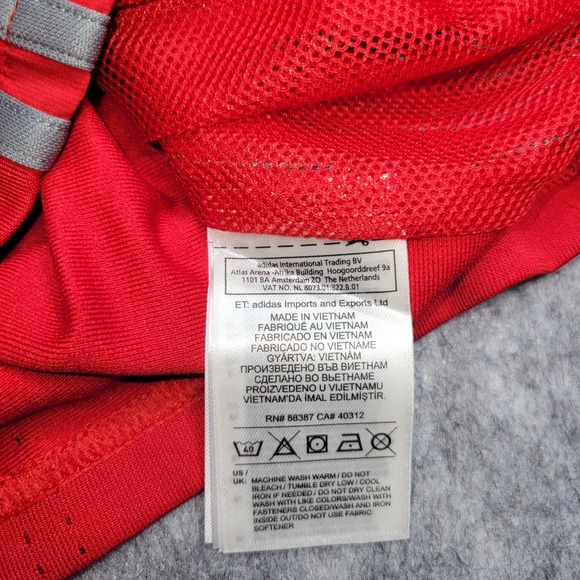 Adidas Soccer Jacket Kids Size XS Condivo 16 Red Full Zip AP5210 Track - Picture 7 of 14